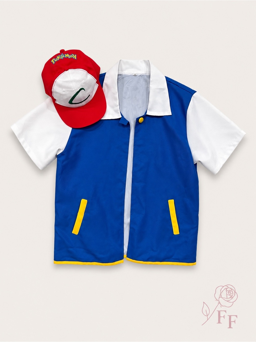Pokémon Ash Ketchum Cosplay Costume Jacket Shirt & Hat Adult Size Medium